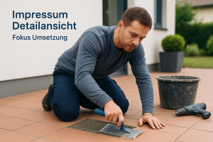 impressum detailansicht fokus bild